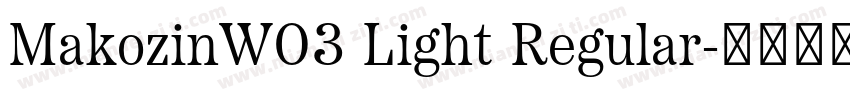 MakozinW03 Light Regular字体转换